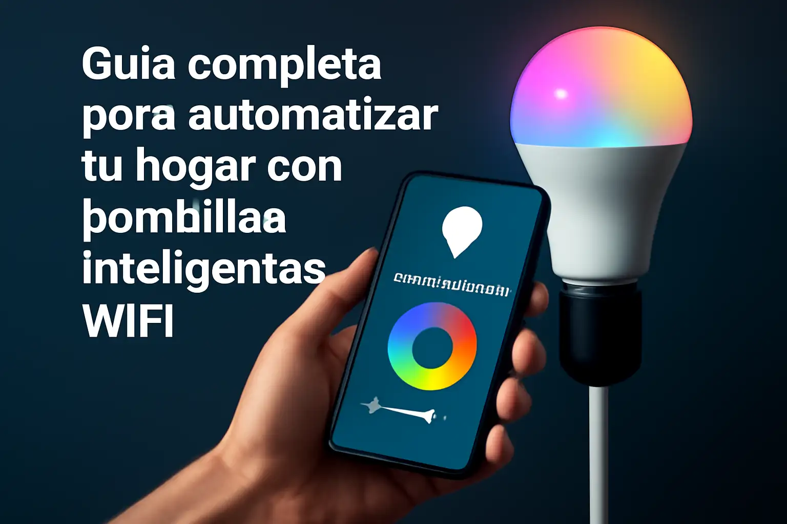 Guía completa para automatizar tu hogar con bombillas inteligentes WiFi, controladas desde tu móvil, con iluminación ajustable y conexión a asistentes como Alexa y Google Home.
