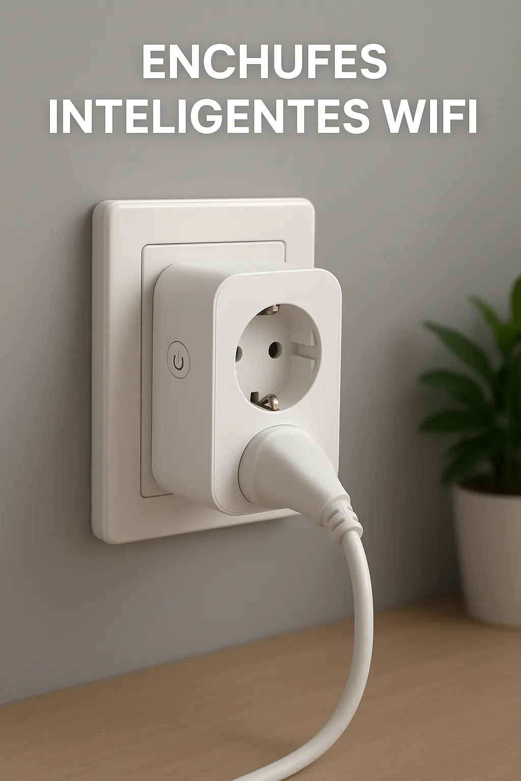 Enchufe inteligente WiFi para hogar conectado — control remoto y compatibilidad con Alexa y Google Home.